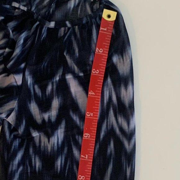 EUC INC International Concepts Woman's Blouse Navy Blue/White Sz PP Long Sleeve - Picture 13 of 14